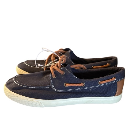 Boat shoes new men’s size 6 or women's size 8 navy brown laces & white s… - Picture 2 of 6
